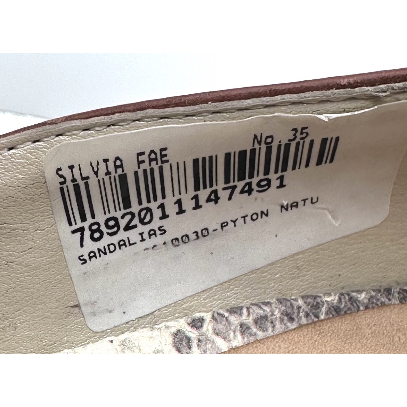 Schultz Leather Python Snake Skin Silvia Fae Ligh… - image 9