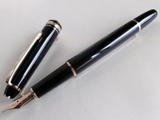Montblanc Meisterstuck Classique 144 Fountain Pen Black GT 14K EF Nib