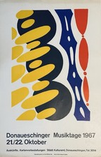 Ernst Wilhelm NAY Plakat Signiert Donaueschinger Musiktage Lithografie Poster