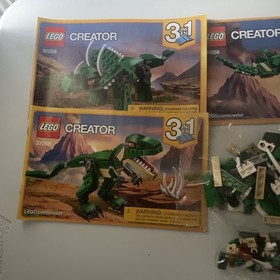 Lego Creator 3 in 1 Mighty Dinosaur (31058) Used Set/Complete with manuals