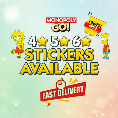   ALWAYS ONLINE  monopoly Go MOGO Stickers 4,5,6 SUPER FAST DELIVERY / 24/7