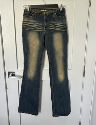 FOREVER 21 Women's Blue Solid Denim Bootcut Jeans Cotton/Spandex 5-Pocket