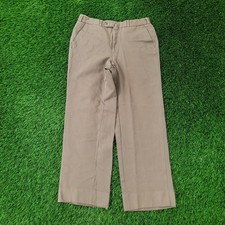 Vintage 70s Disco Hippie Pants 30x27 Polyester Brown