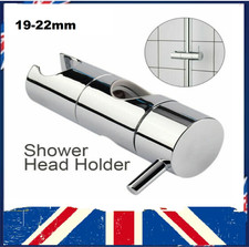 Adjustable Strong Chrome Shower Head Riser Rail Clamp Bracket Holder 19-22mm, UK