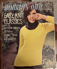 10 knitting patterns in one booklet! Original 1960s vintage Woman's Own insert