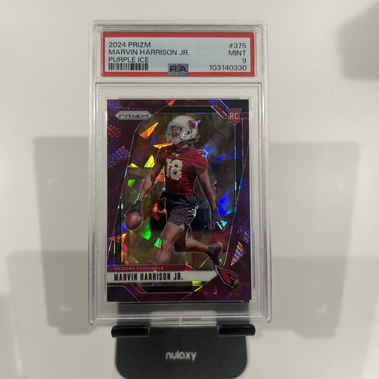2024 Panini Prizm - Rookies Marvin Harrison Jr. #375 Purple Ice Prizm /225 (RC)