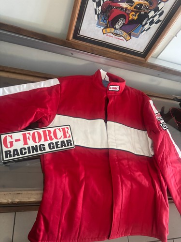 G-Force Racing Gear Jacket & Pants (Red + White) - Large Racing Suit