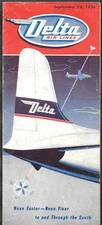 ***1950 Delta Air Lines System Timetable - September 24, 1950***