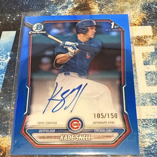 2026 Bowman Baseball Kade Snell Chicago Cubs 1st Bowman True Blue Autograph /150