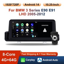 Android 14 per BMW Serie 3 E90 E91 iDrive Apple Carplay autoradio navigatore WIFI BT5.0