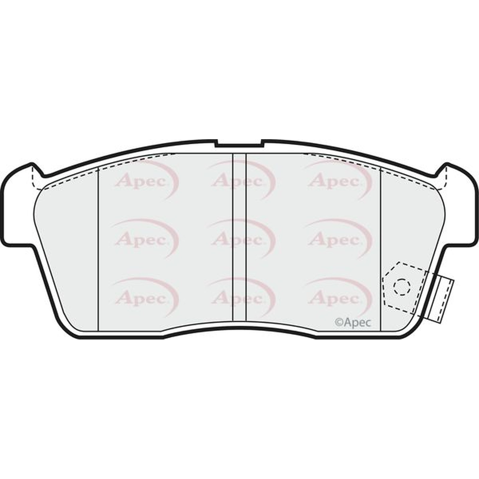 APEC PAD1463 Brake Pad Set For Disc Front 15mm Thickness Fits Copen Sirion YRV - Image 2