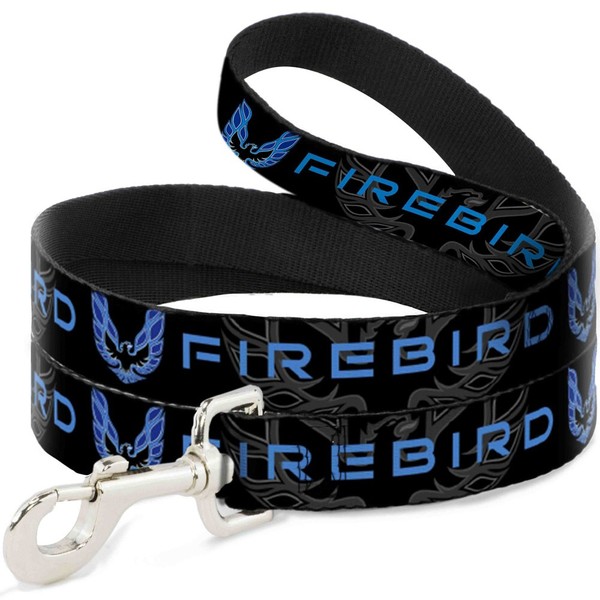 "Dog Leash 6-FEET Pontiac Firebird/Logo Black/Grays/Blues Wide 1.5\" (Us Import)"-image
