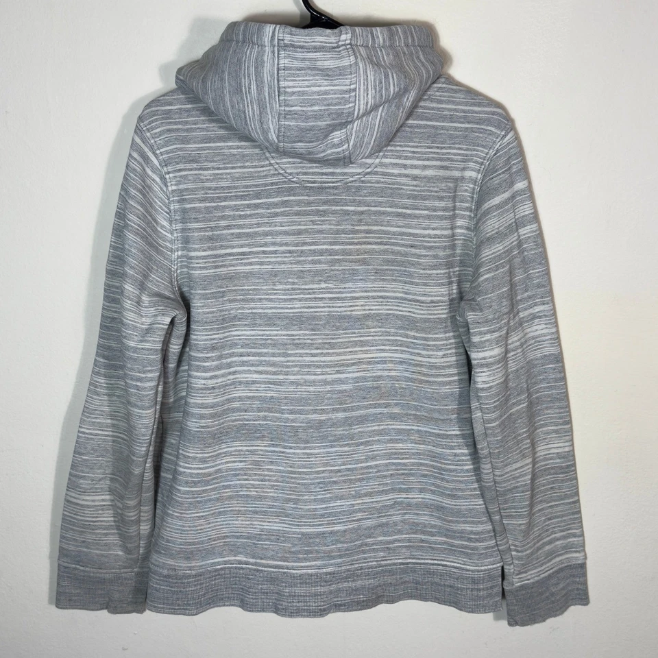 Sudadera con Capucha Carhartt Para Mujer Mediana Calce Relajado Gris Rayas Logo DEFECTUOSA Foto 2 de 4