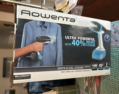 Rowenta DR70 X-Cel Steam Compact Garment Steamer 1400W 45s Corded Blue