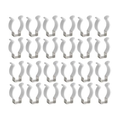 (24-Pack) JESLED T8 U Clips Holder Bracket for 8FT LED Light Bulbs, Black 