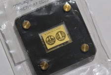 ?? ???? GERMANY PURE GOLD 1/500 OZ. 1 MARK MEDAL SEALED WITH COA B88 #40 CP15