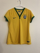 Nike Dri-Fit Men Large 2014 World Cup Brazil Yellow Home Jersey Neymar Jr Soccer
