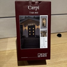 Image of Konstmide Carpi Outdoor Wall Light IP44  Lantern Style in Brass