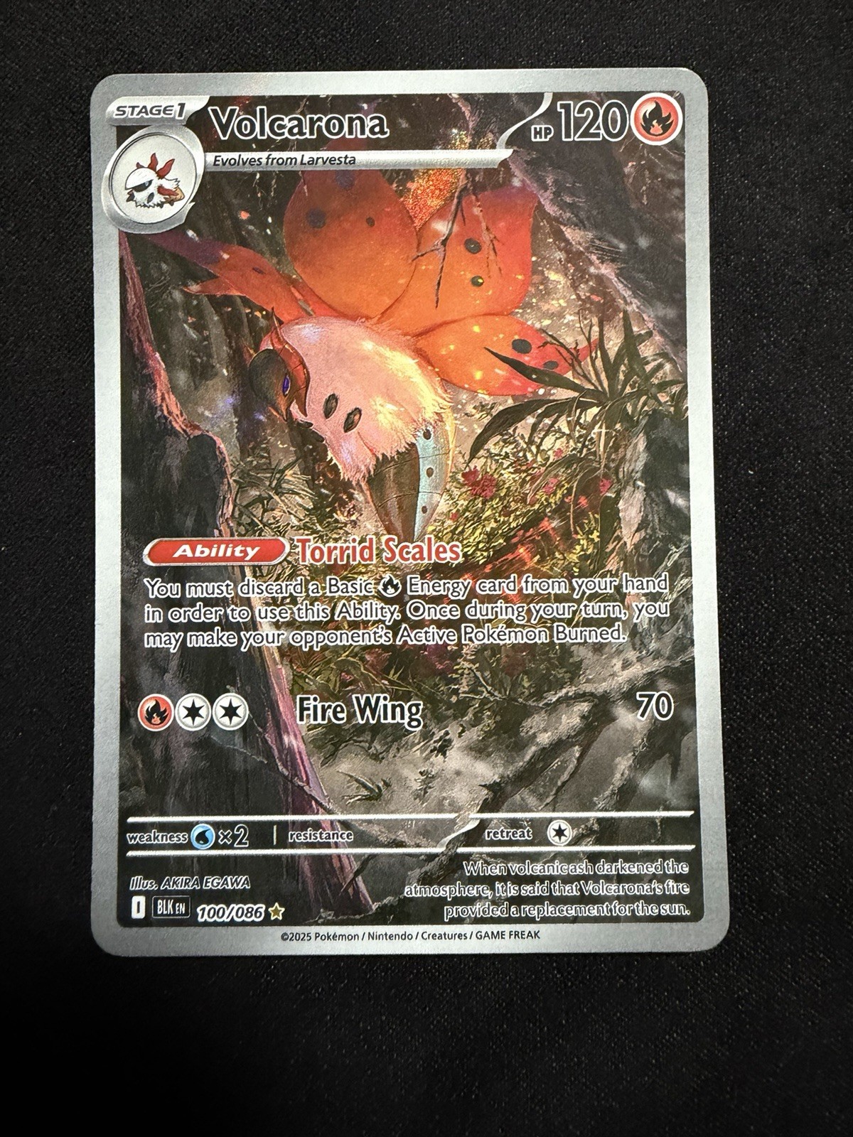 Volcarona 100/086 Illustration Rare Pokémon TCG SV Black Bolt