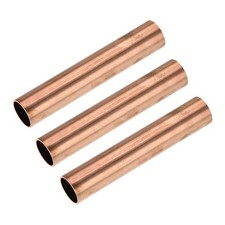 Copper Round Tube 19mm OD 1mm Wall Thickness 100mm Length Pipe Tubing 3 Pcs