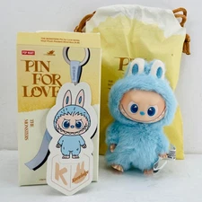 POP MART Labubu The Monsters Pin For Love Series Mini Vinyl Plush Doll Pendant K