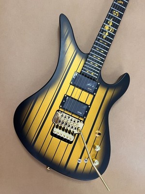 Schecter Synyster Gates Custom S Electric Guitar Black Gold Burst Floyd Rose