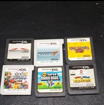 Nintendo DS 3DS 6 Game Lot Mario Kart 7 Smash Bros New Super Mario Japan NTSC-J