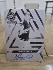 2024 Leaf Press Pass Premium Hagen Smith Black Printing Plate Auto 1 of 1