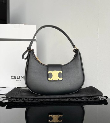 Celine Ava Triomphe Shoulder Bag Leather New w / box