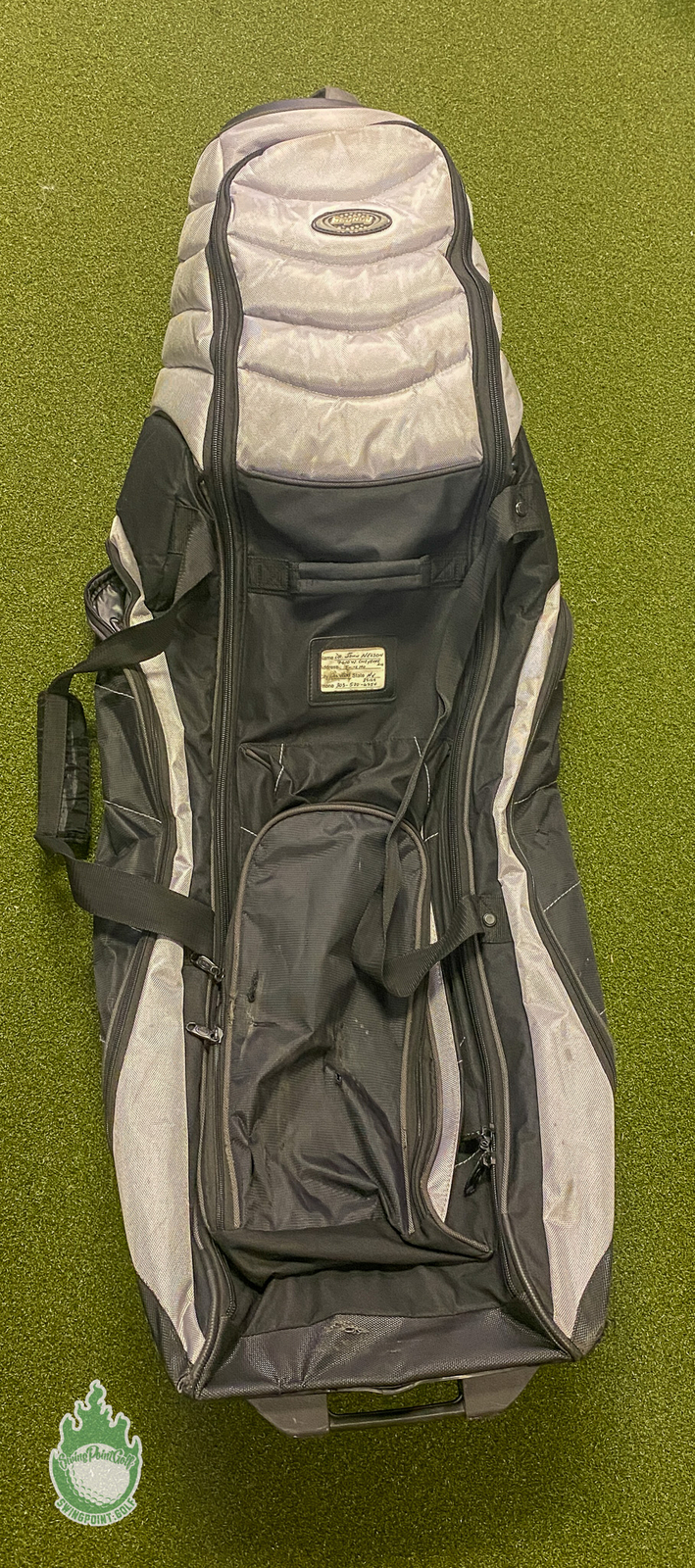 Boy Golf Travel Case With Pivot Grip & Wheels - Black And Si