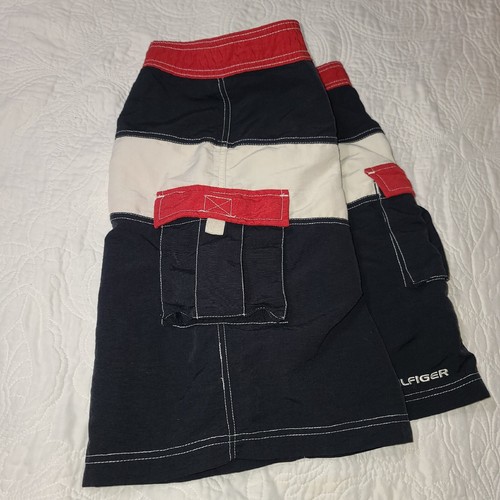 Vintage Tommy Hilfiger Shorts Mens Size L Flag Swim - Picture 5 of 12
