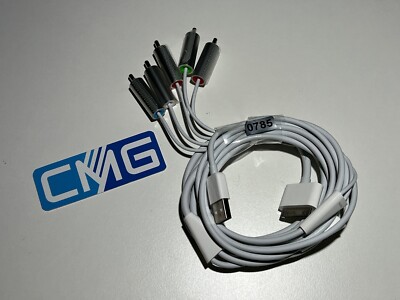 Apple Composite AV Cable Model video No. MB129ZA/A Apple iPod iPad iPhone #785