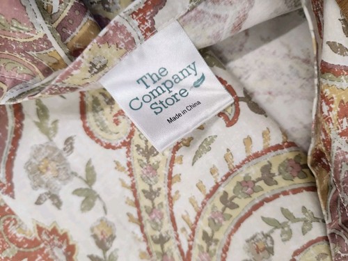The Company Store 2 King Shams Medallion Paisley Rust Pink Gold White - Picture 5 of 8