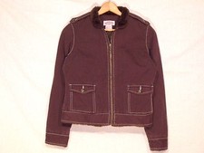 Oliver Full Zip Insulated Distressed Mocha Cotton Jacket / Large / Norm Use /s55