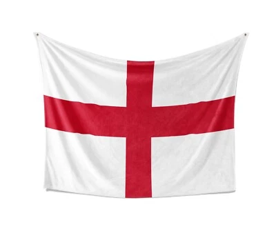 GIFTIMIZED England Flag St George's Cross Custom Soft Warm Fleece Throw Blanket Decoration