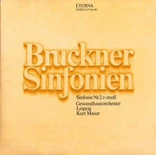 2LP BRUCKNER Symphony 2 MASUR Leipzig GH Eterna 827164 Black NM 1978 Recording