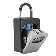 Key Safe 4-Digit Combination Lock Box Wall Mount Storage Safe Security Outdoor