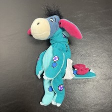 Disney Store Winnie the Pooh Dinosaur Eeyore Bean Bag Plush Toy 9"