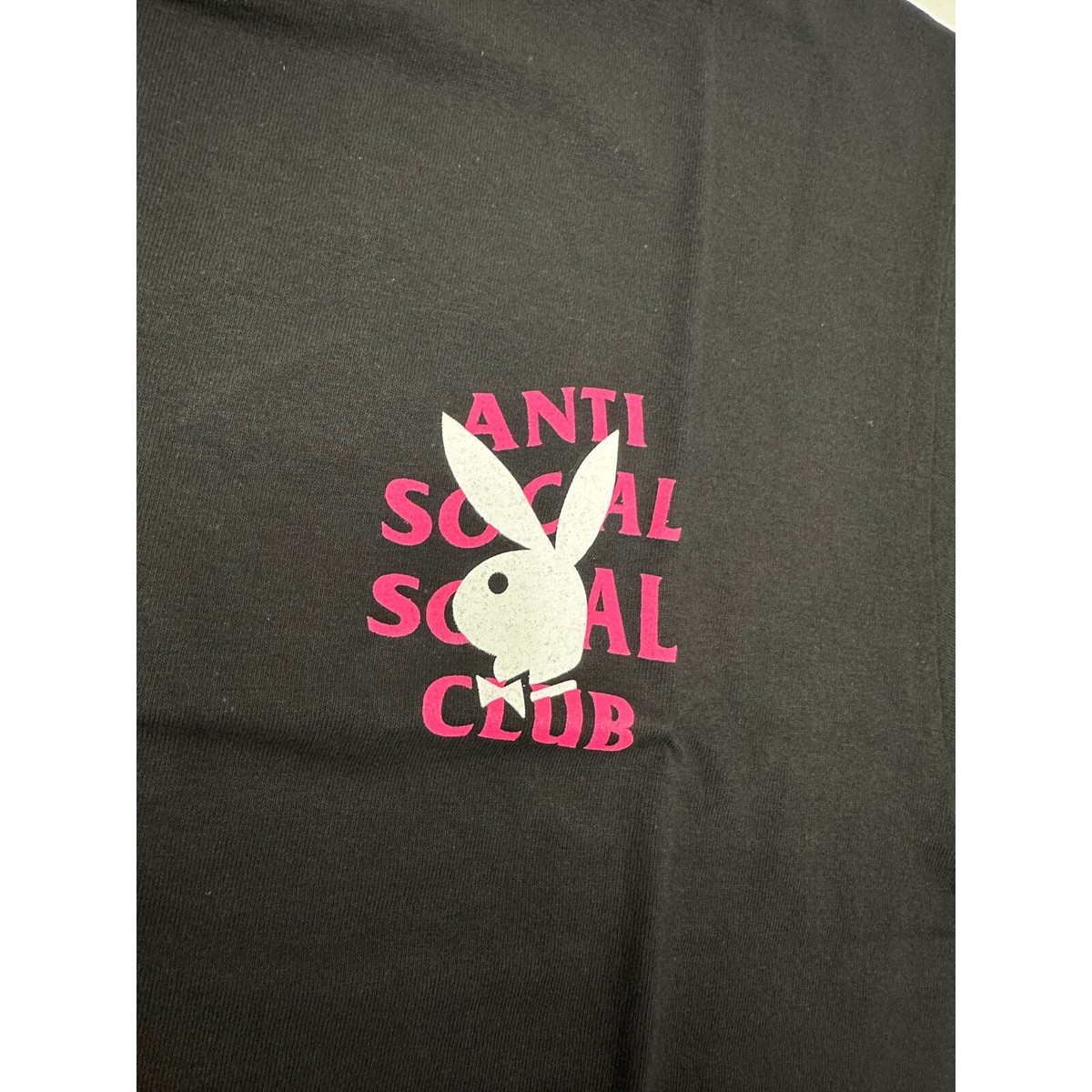 Anti Social Social Club X Playboy Remix Black Tee Sz M Brand