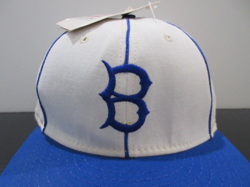 Brooklyn Dodgers Hat Cap Fitted Mens 7 3/8 White Blue Baseball American Needle - Picture 2 of 10