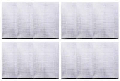 LIBERTY FLAGS & GIFTS 12 Piece Sublimation Blanks Poly Black Trim Waffle Weave Towels 16x24 wafblk12