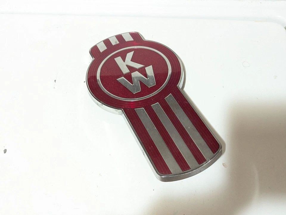 Kenworth L53-1002 REV-D KW Logo Hood Emblem 8" - Image 3 of 4