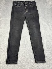 Express Black Jeans Women  s Size 10 Ankle Legging High Rise Stretch Denim
