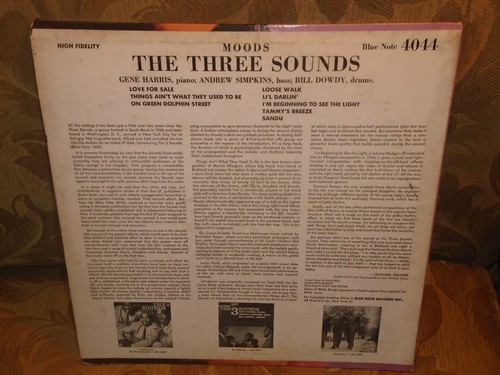 The 3 Sounds Moods Blue Note 4044 RVG EAR 47W63 ST MONo 1st press - Picture 4 of 4