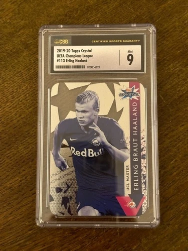 2019-20 Champions League Topps Crystal #113 Erling Haaland Rookie CSG 9
