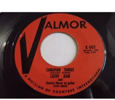 Cathy Jean Please Love Me Forever / Canadian Sunset 45 1960 Valmor Vinyl Record