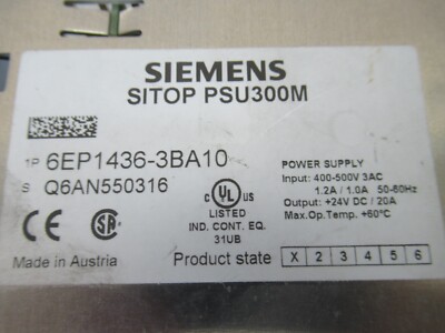 Alimentatore SIEMENS SITOP PSU300M 6EP1437-3BA10 – Usato Eccellente, Spedizione USA
