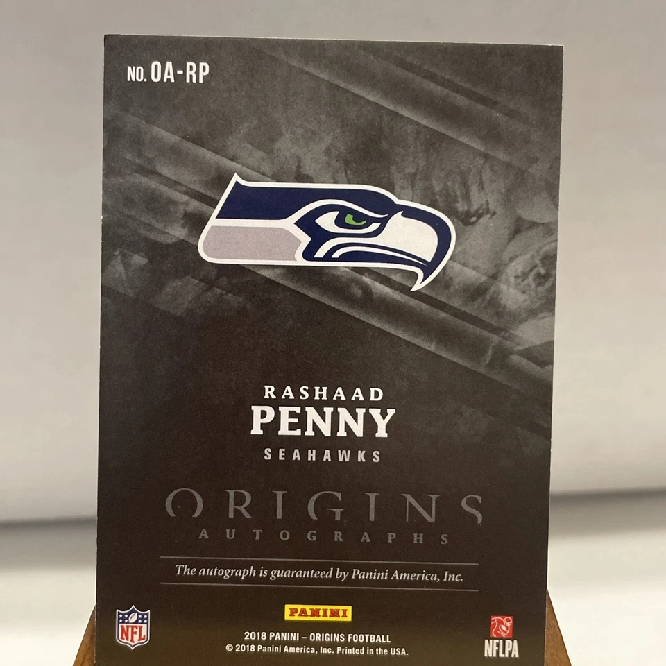 Rashaad Penny 2018 Origins Bronze Autograph 27/99 - Image 3 of 3