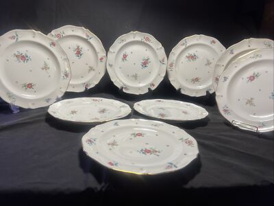 ancienne manufacture royale de limoges Plate Set Of 9 Plates | eBay