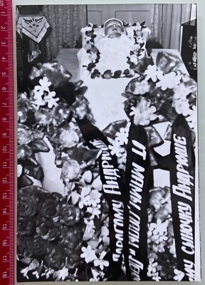 1950s Dead Baby in Open Coffin Funeral Corpse HORROR Post Mortem Vintage Photo